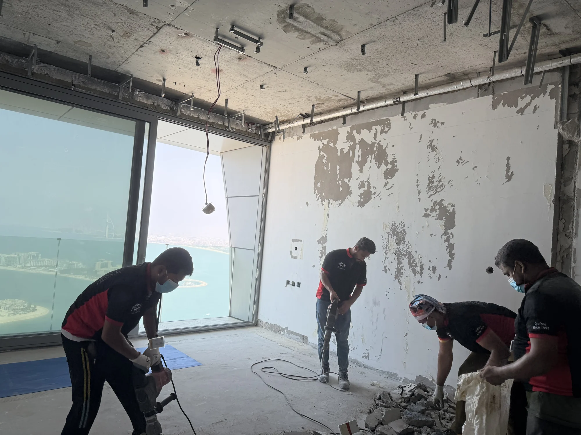 Time Furniture team working on an interior fit-out